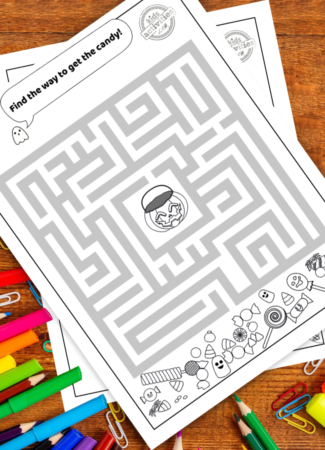 Here is how to download halloween printables mazes