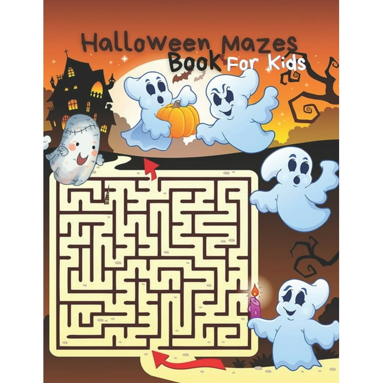 Halloween mazes book for kids the best unique mazes coloring dot to dot matching book by inch pages paperback