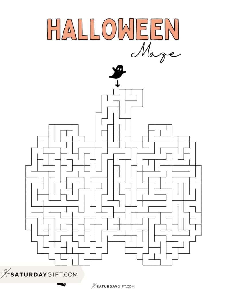 Halloween maze printable