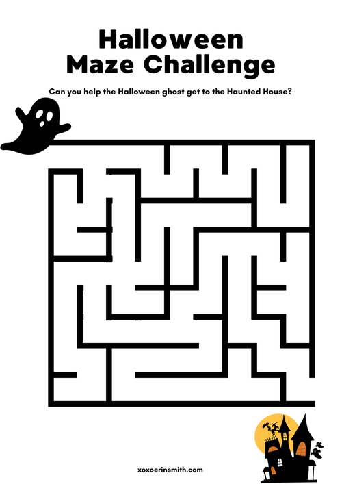 Printable halloween maze printable worksheets for kids â