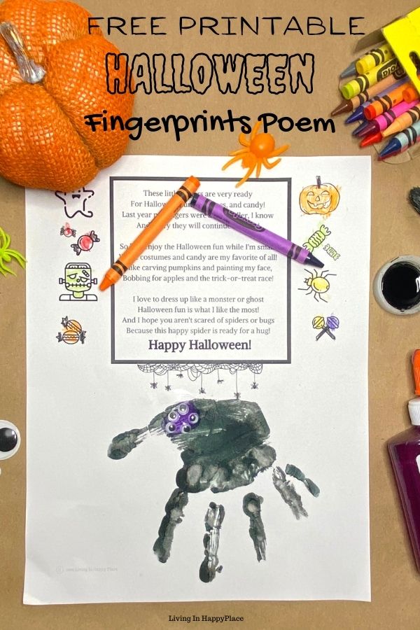 Halloween fingerprint poem