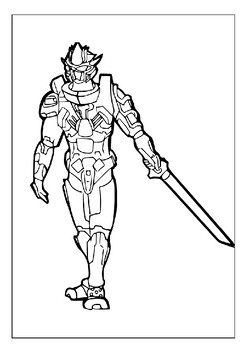 Immersive coloring adventure printable halo coloring pages for kids pages