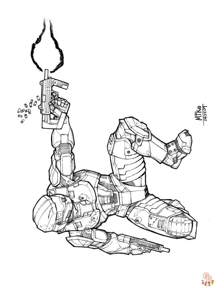 Find the best halo coloring pages for free printable fun