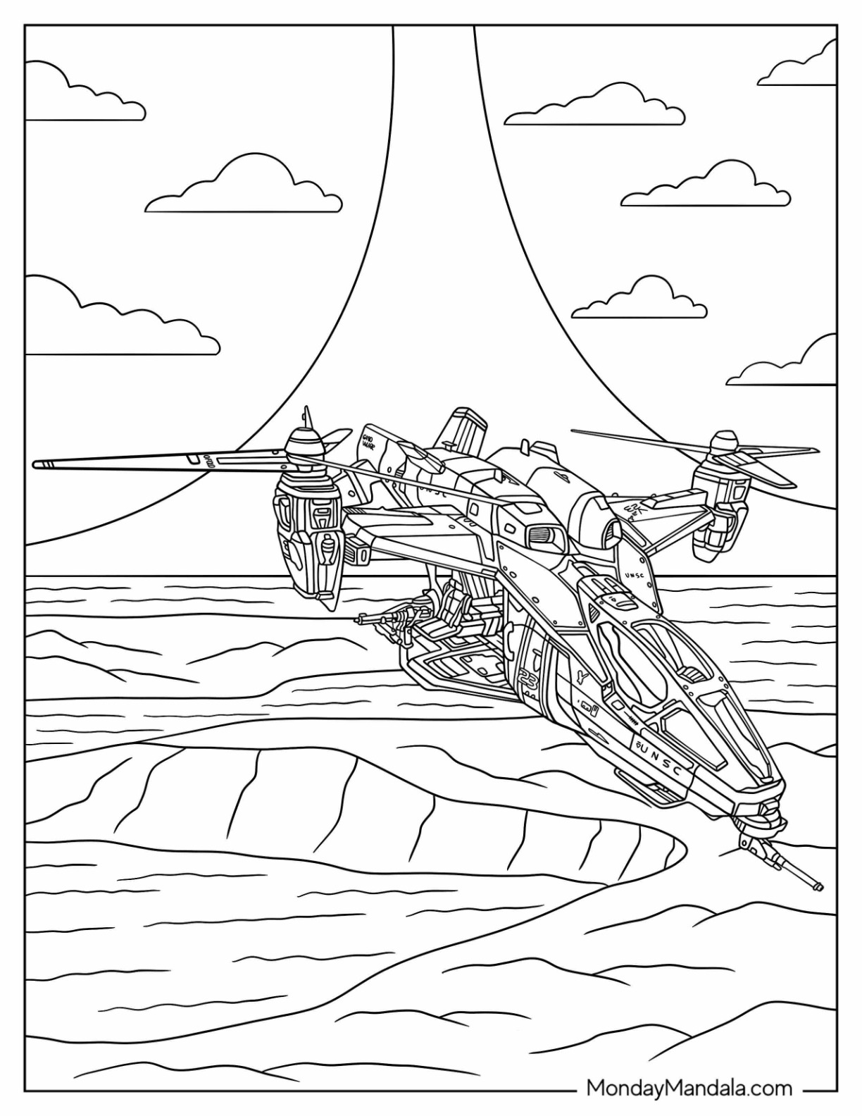 Halo coloring pages free pdf printables