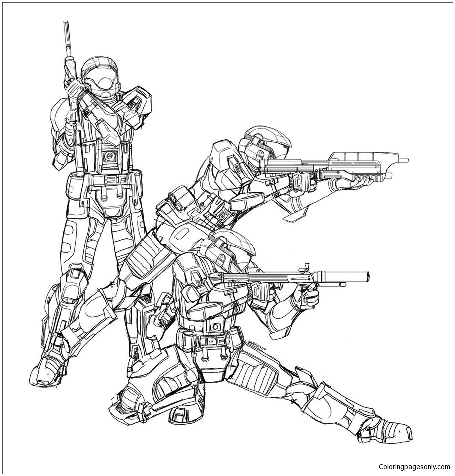 Halo coloring pages