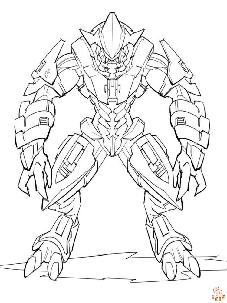 Find the best halo coloring pages for free printable fun