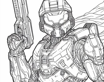 Master chief coloring pages download now