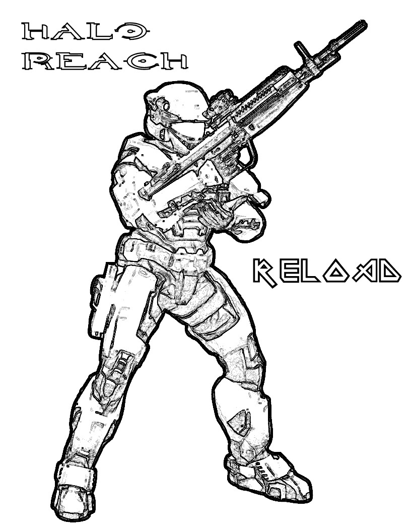 Printable halo coloring pages