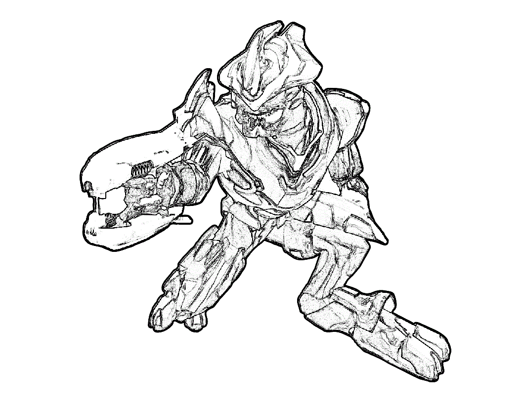 Free printable halo coloring pages for kids