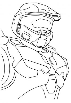 Free printable halo coloring pages for adults and kids