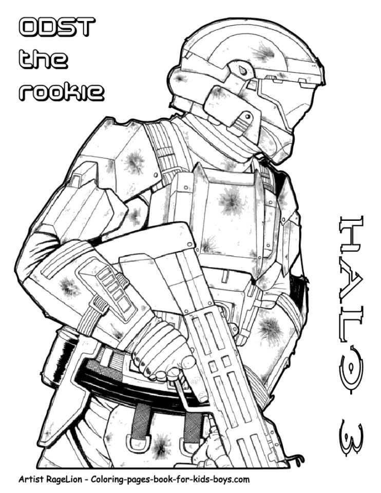 Get this halo coloring pages printable for boys