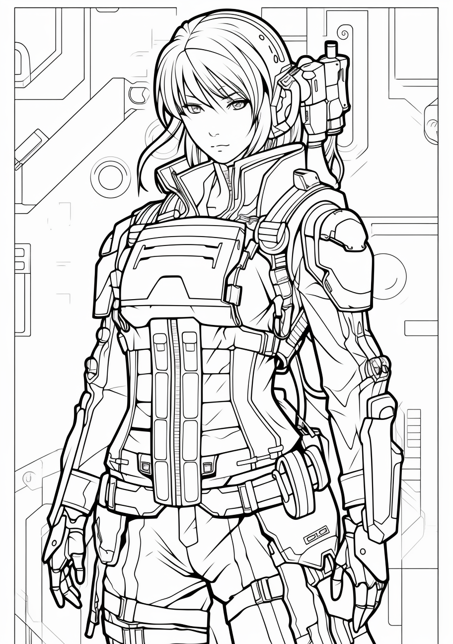 Action anime coloring s