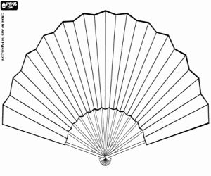 Hand fan coloring page printable game hand fan fan coloring pages