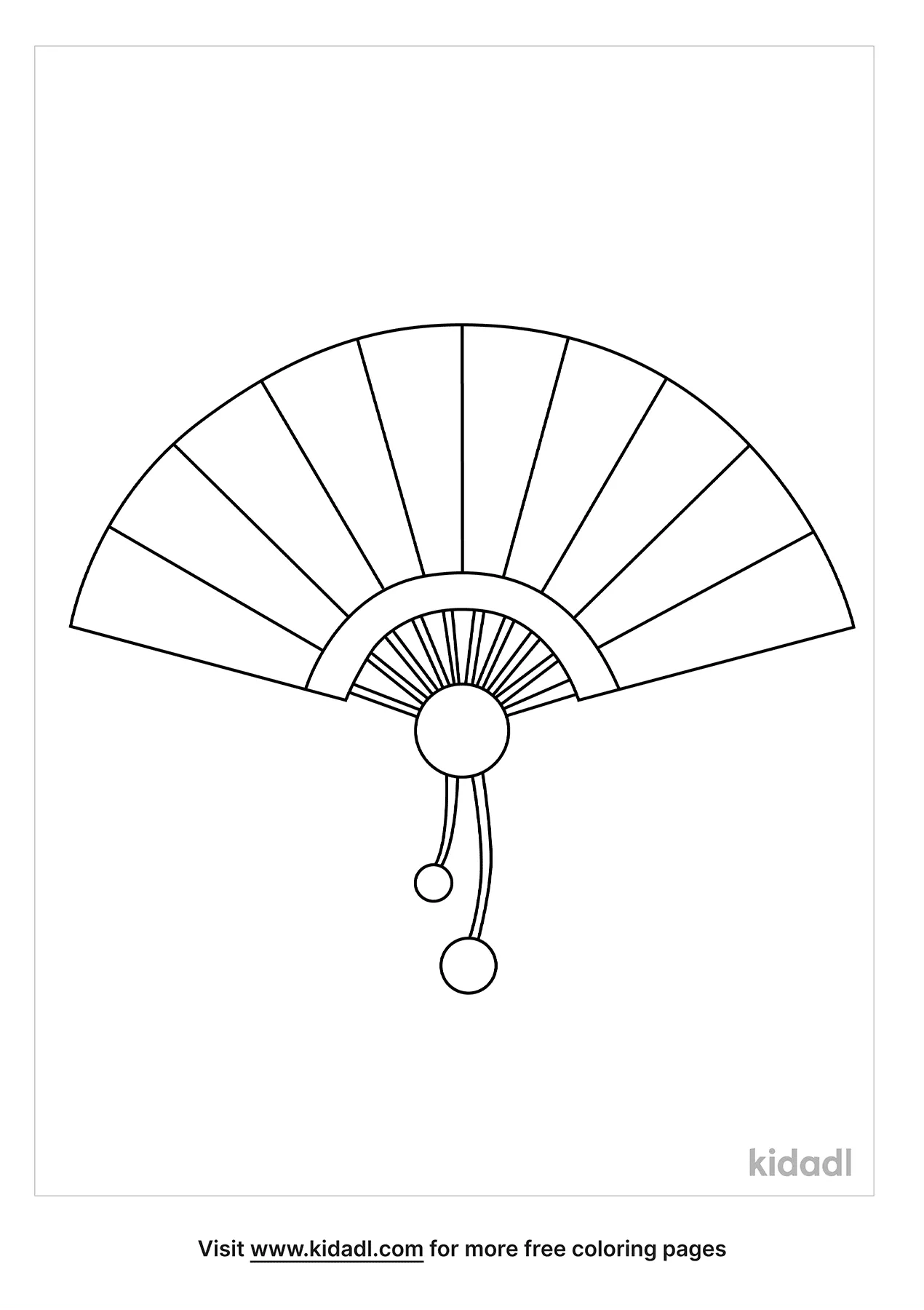 Free hand fan coloring page coloring page printables