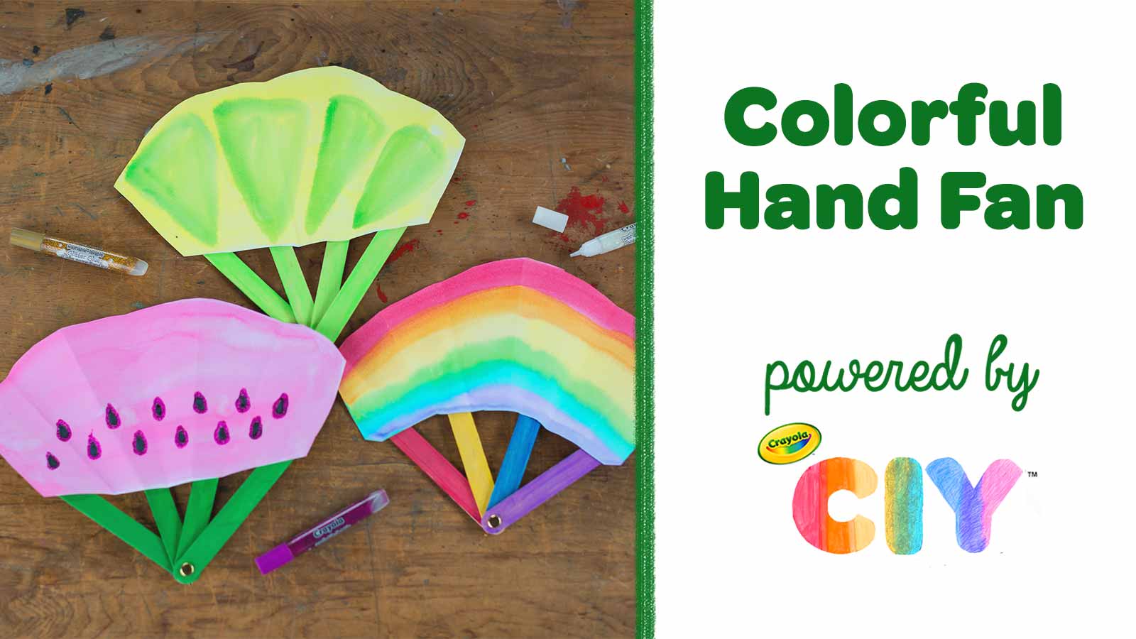 Diy hand fan handheld fan for summer crafts ciy diy crafts for kids and adults