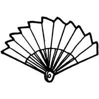 Folding fan coloring pages
