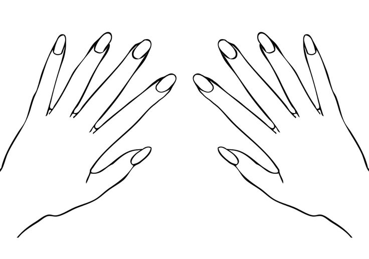 Printable blank nail template printable nail art templates hand outline printable nail art