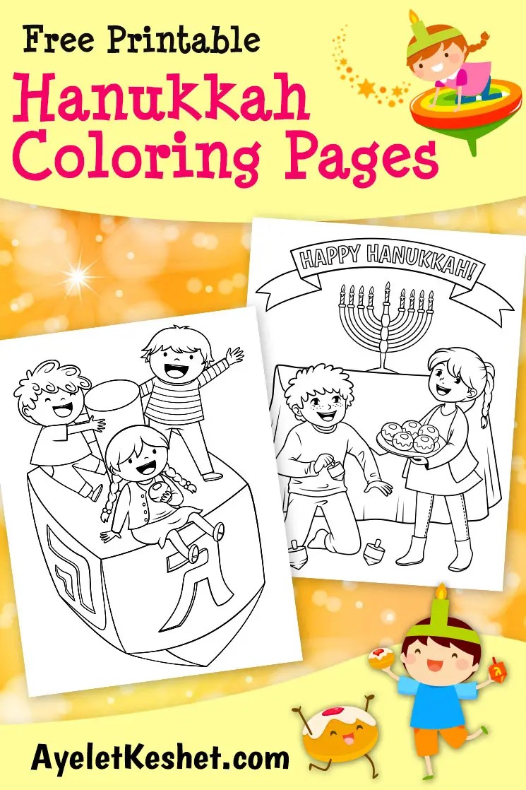 Free printable hanukkah coloring pages