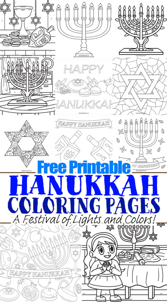 Free printable hanukkah coloring pages a festival of lights and colors