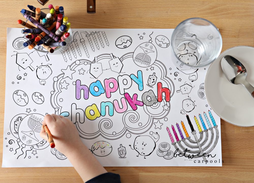 Just add crayons free chanukah coloring pages