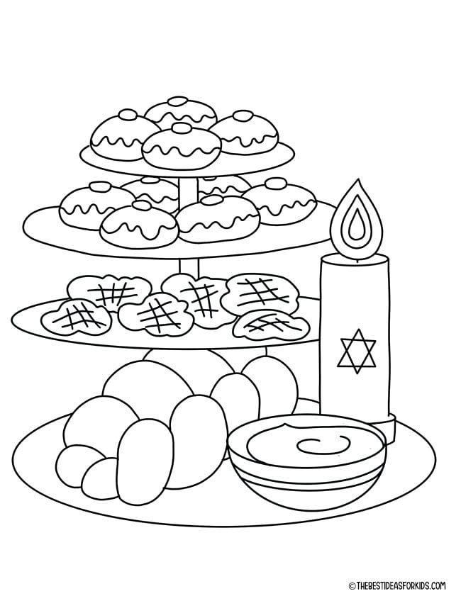 Hanukkah coloring pages free printables