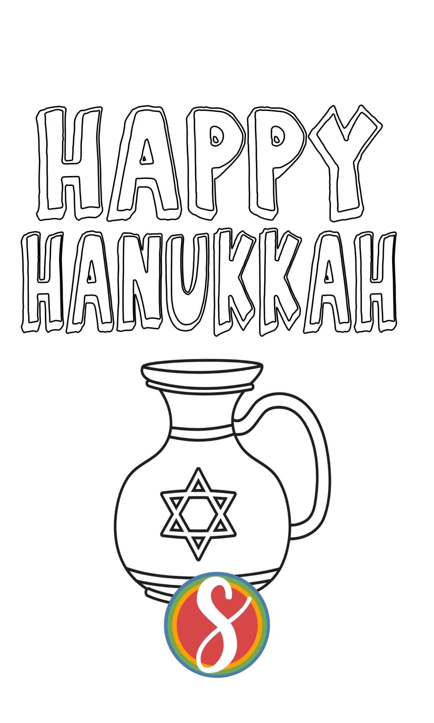 Free hanukkah coloring pages â stevie doodles