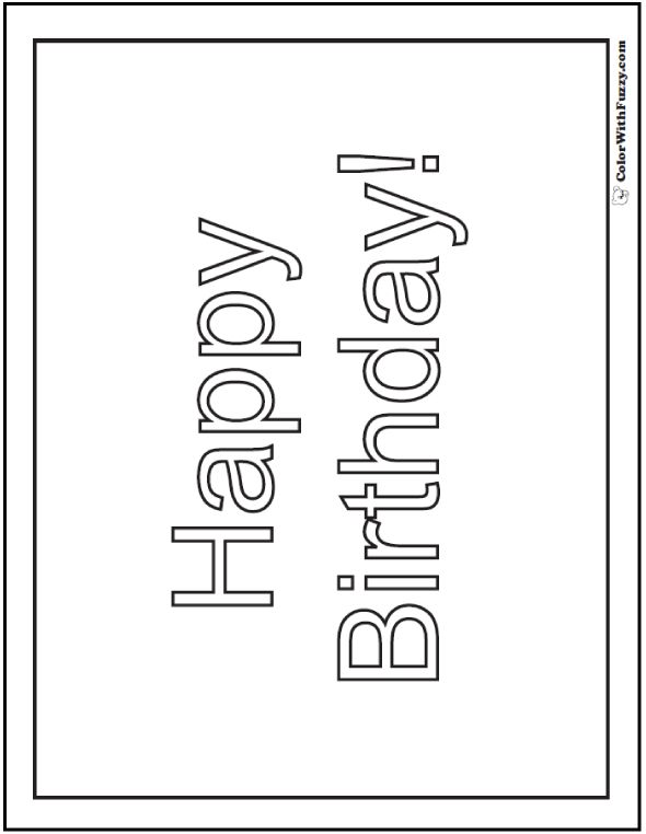 Birthday coloring pages â printable and digital coloring pages happy birthday coloring pages birthday coloring pages printable birthday banner