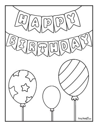 Happy birthday coloring pages â printable coloring pages