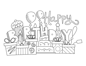 Free printable birthday coloring pages