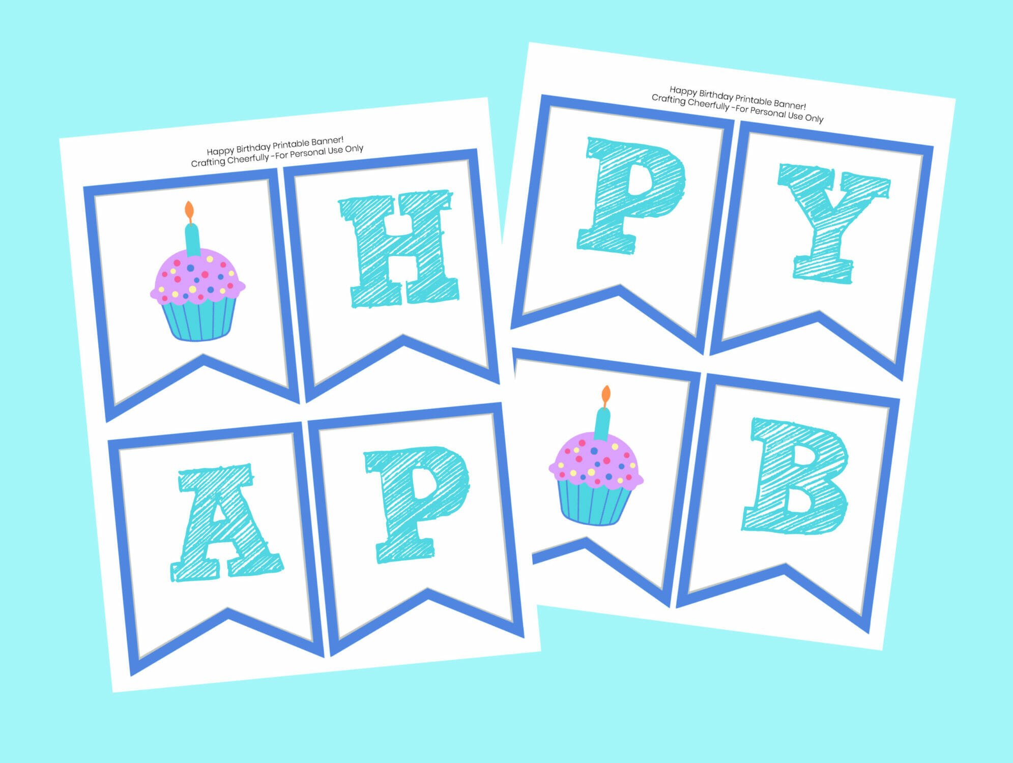 Free printable happy birthday banner