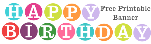 Printable happy birthday banner