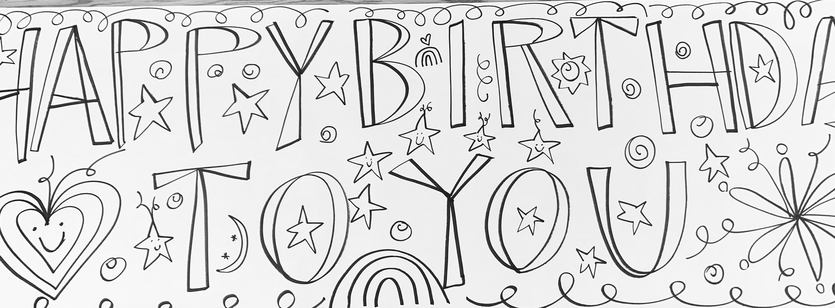 Happy birthday banner beehive art studio