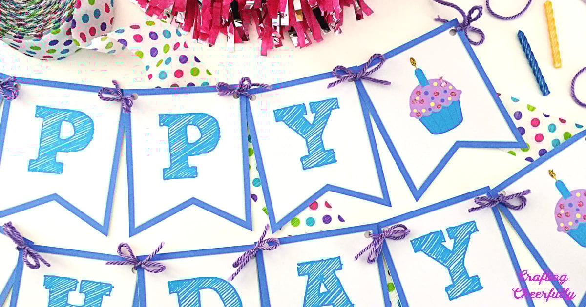 Free printable happy birthday banner