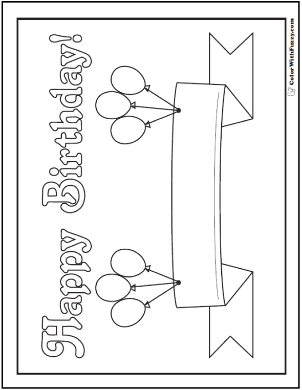 Birthday coloring pages â printable and digital coloring pages