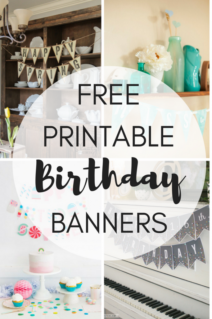 Free printable birthday banners