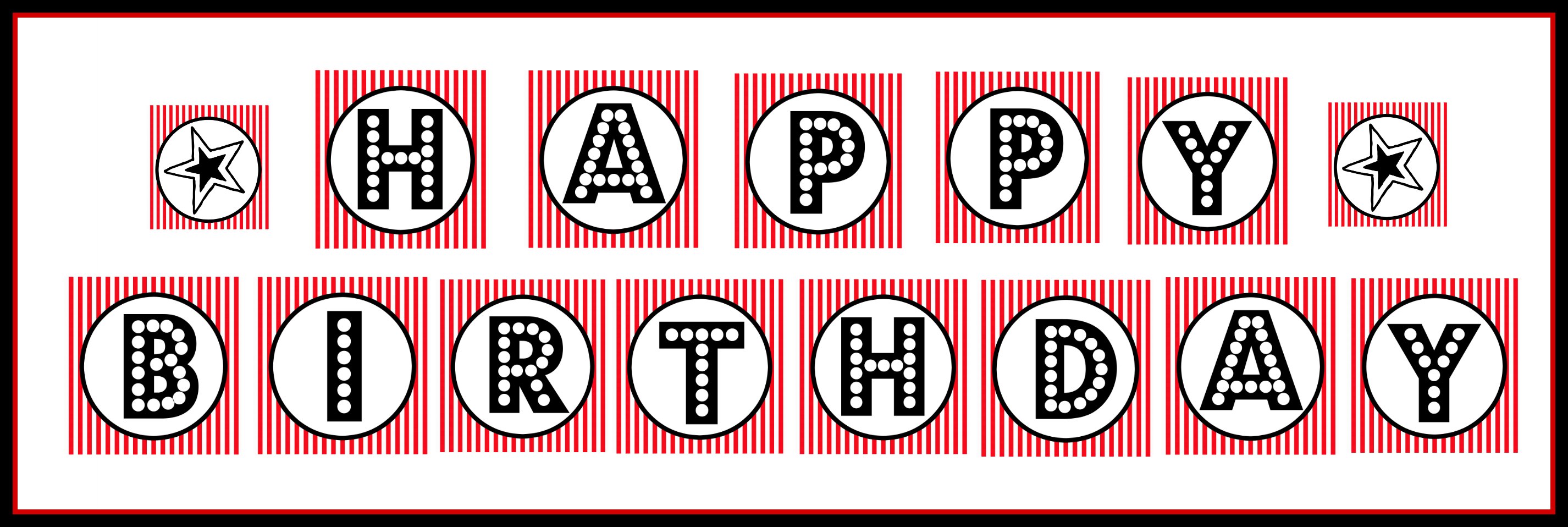 Happy birthdayâ banner â free printable download