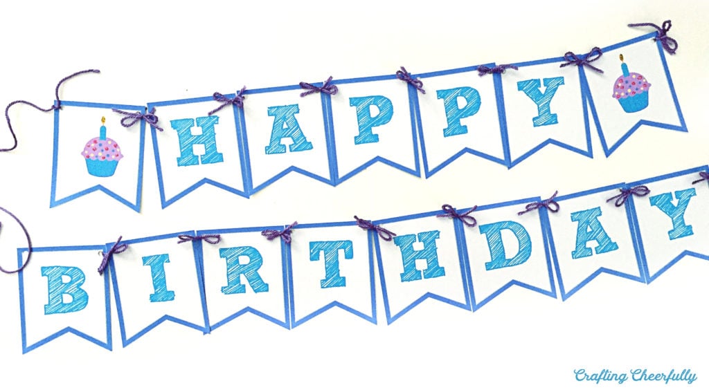 Free printable happy birthday banner