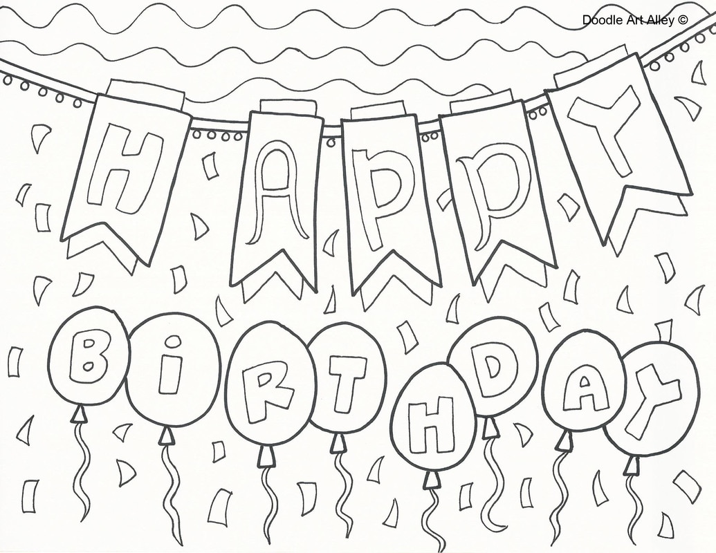 Birthday coloring pages