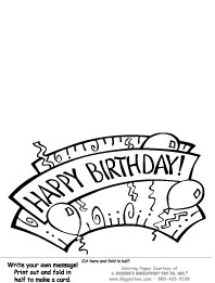 Birthday coloring pages