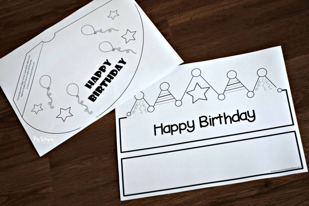 Ð free printable birthday hat template for kids