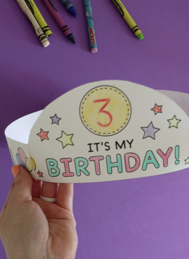 Free printable birthday crown