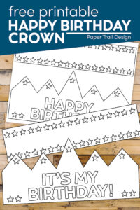 Free printable happy birthday crown