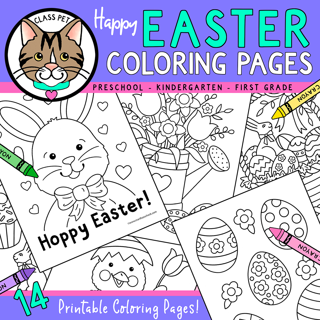 Easter coloring pages made by teachers