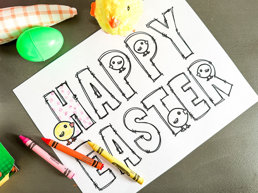 Free easter coloring sheet