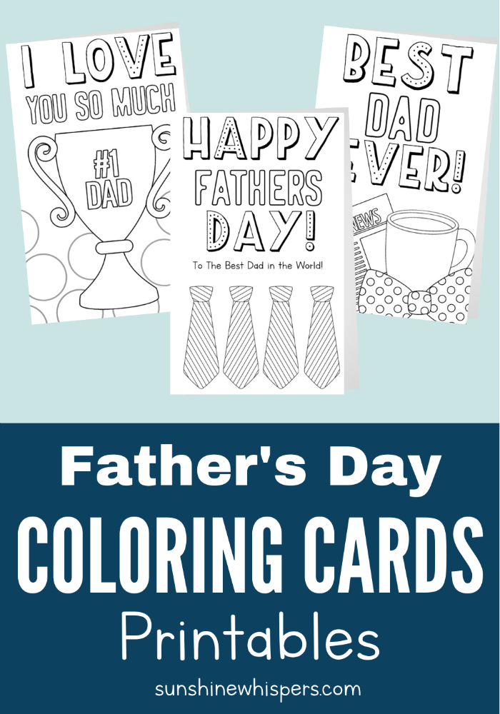 Free printable fathers day coloring cards