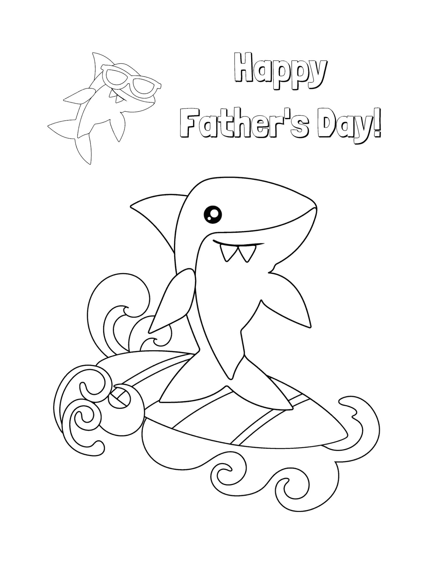 Free fathers day coloring pages printable preschool and up