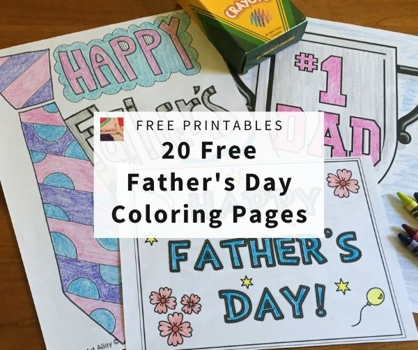 Free printable fathers day coloring pages and cards for kids