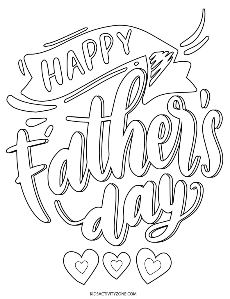 Fathers day coloring pages