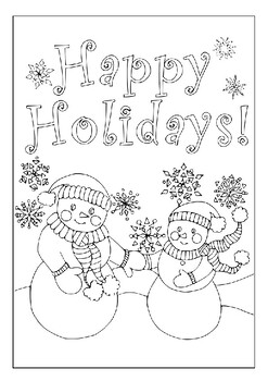 Create happy memories with our happy holidays coloring pages collection