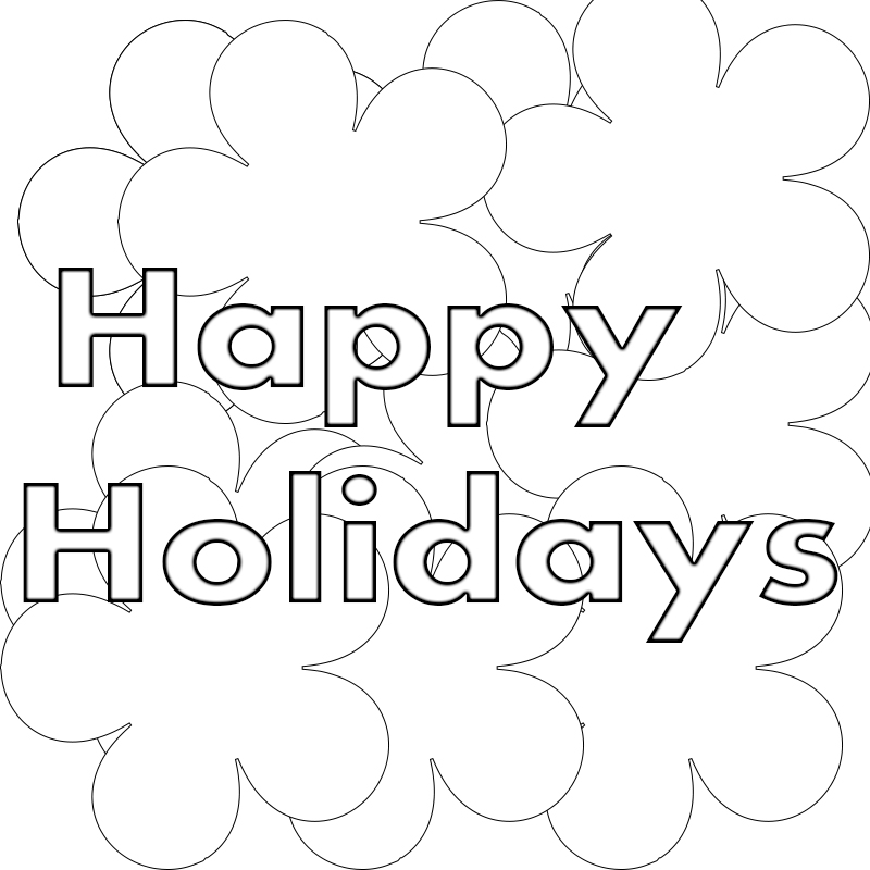 Coloring pages happy holidays coloring pages printable